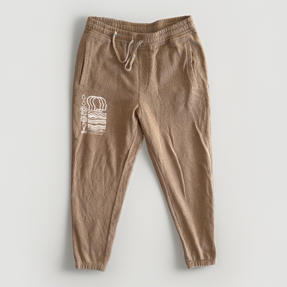 Stance Men's Sherpa Fleece Jogger Sweatpants Tan Size M Drawstring Lounge Pants